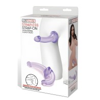 Lux F Strapless Strap On Morado - Dildo de Dos Caras