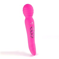 Zoe Rechargeable Dual Vibrating Wand Hot Pink