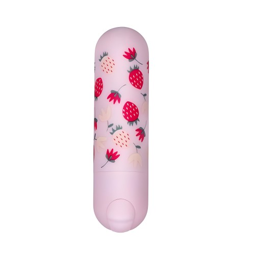 Bari Super Charged Mini Bullet Vibrator - Strawberry Pattern
