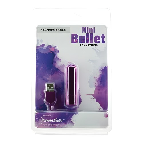 Mini Bullet Rechargeable Bullet 9 Functions Purple