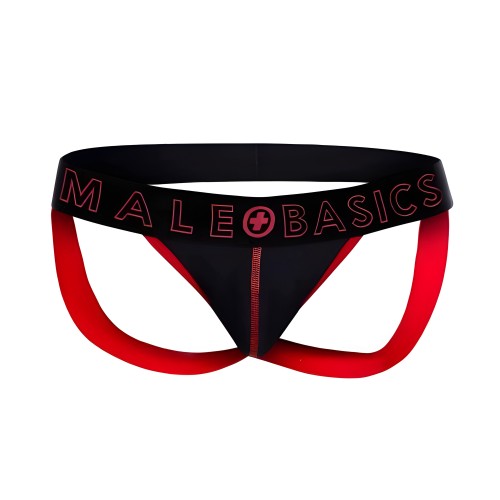 Male Basics Jockstrap Neón Rojo Sm