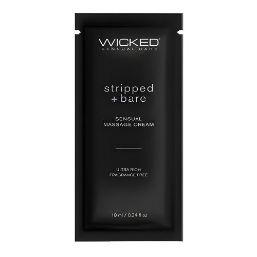 Wicked Sensual Care Stripped & Bare Massage Cream - 0.34 Oz