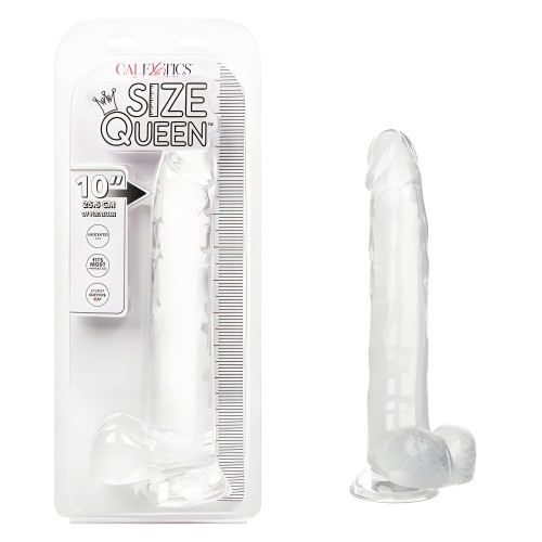 Size Queen 10in Clear Dildo - Impressive Size