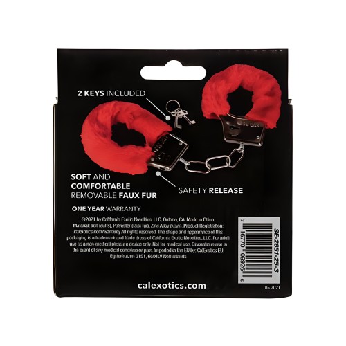Playful Furry Cuffs Red