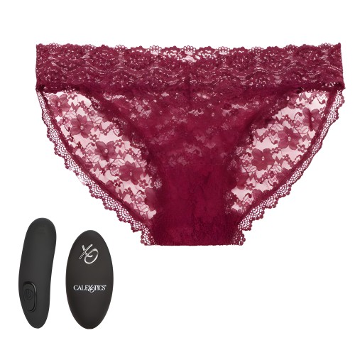 Remote Control Lace Panty Set S/m Red