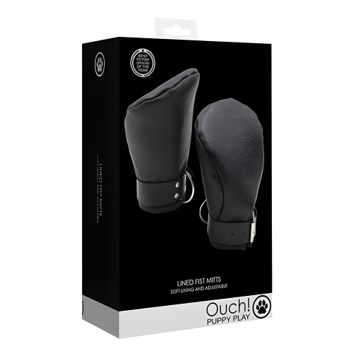 Guantes de Puño Neopreno para Juego de Perrito | Negros