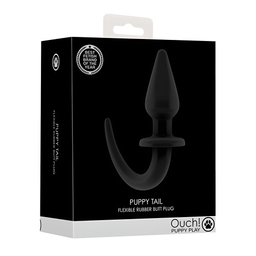 Shots Ouch Puppy Play Tail Butt Plug - Black