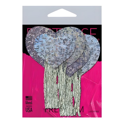 Pastease Corazón Brillante con Borlas - Plateado O/S