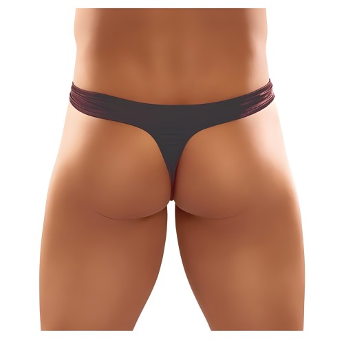 Bong Thong de Satén Negro L/XL