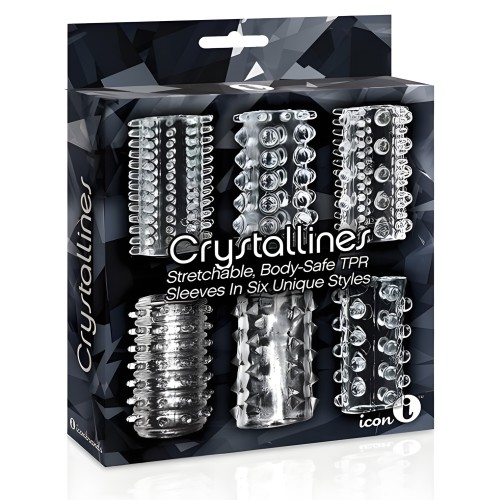 Crystalline TPR Cock Sleeve 6 Pack Clear