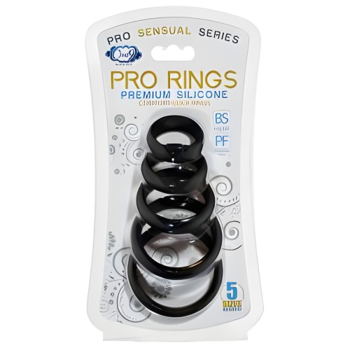 Anillos para el Pene Cloud 9 Comfort W/Flat Back 5-pk