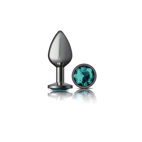 Cheeky Charms Round Teal Medium Butt Plug