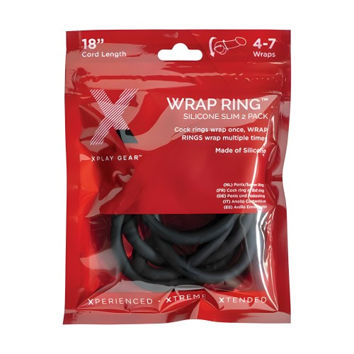 Xplay Silicone Thin Wrap Ring 18 - Black