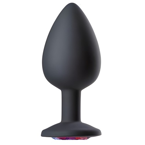 Cloud 9 Gems Large Black Silicone Anal Plug - Beginner Friendly