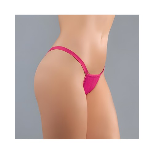 Adore Between The Cheats Wetlook Panty Hot Pink O/S