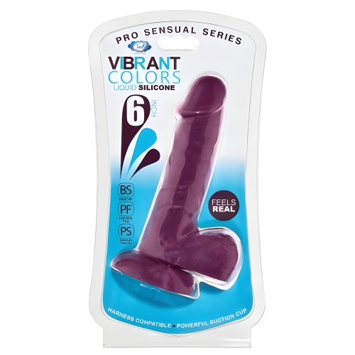 Dildo de Color Vibrante 6" Ciruela de Cloud 9