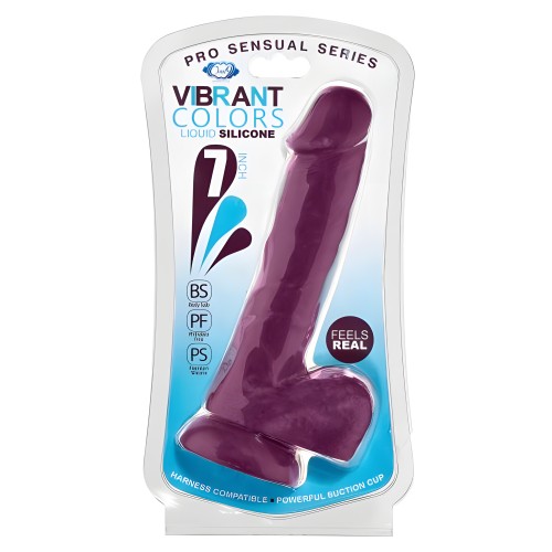 Cloud 9 Vibrant Colors 7 Plum Dildo