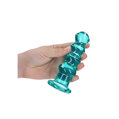 Dildo Curvo Realrock o Plug Anal Turquesa - Estimulación Precisa