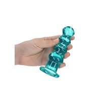 Realrock Curvy Dildo or Butt Plug Turquoise - Precision Stimulation