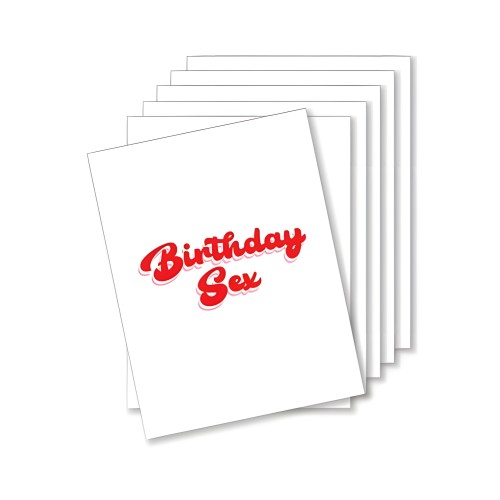 Naughty Birthday Greeting Card - Pack of 6