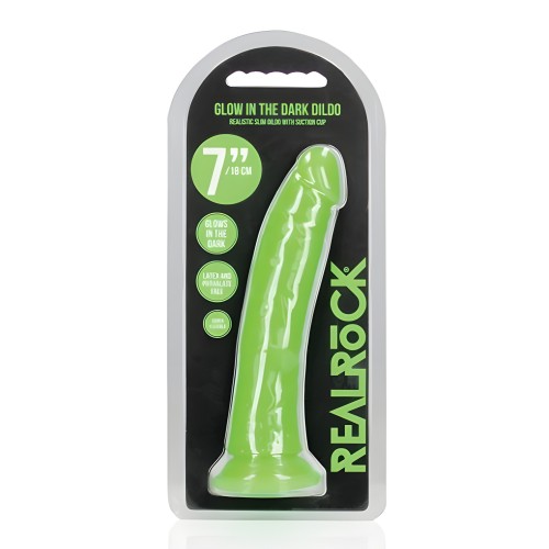 Realrock Glow Dildo - Neon Green