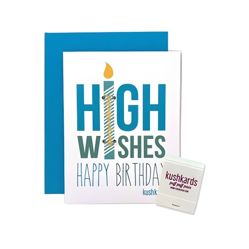 High Wishes Birthdayone Hitter Kard - Unique Cannabis Greeting
