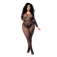 Buy Long Sleeved All Over Fishnet Body Stocking Black Qn