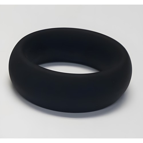 Wide Silicone Donut Ring Black 2"