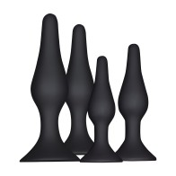 Set de 4 Piezas de Plug Anal Edonista Alessandra Negro