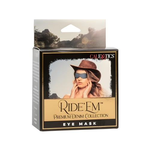 Ride Em Máscara de Ojos Denim Premium - Comodidad y Estilo