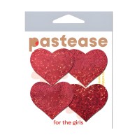 Pastease Premium Petites Glitter Heart - Red O/s Pack Of 2