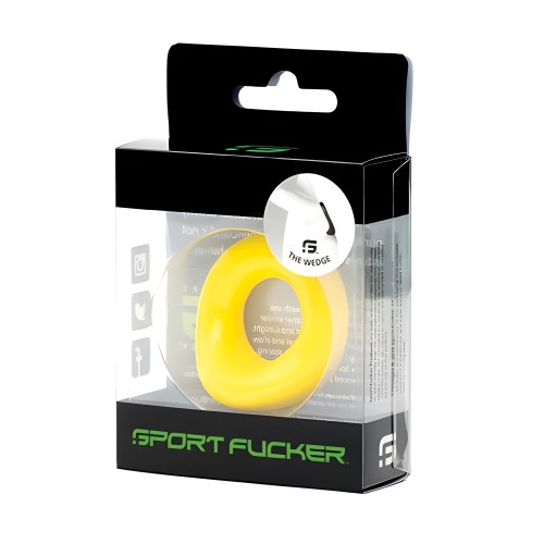 Sport Fucker Wedge Cock Ring - Yellow