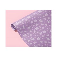 Papel de Regalo Hoja de Marihuana Morado - Envuelto Divertido