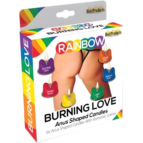 Velas Anales Burning Love en Colores y Aromas Variados