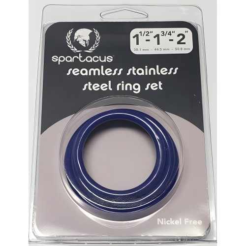 Blue Stainless Steel C-ring Set - 1.5 1.75" 2"