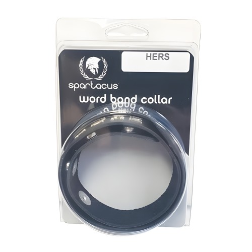 Collar de Cuero Spartacus Hers Negro