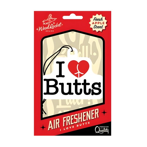 I Love Butts Apple Air Freshener