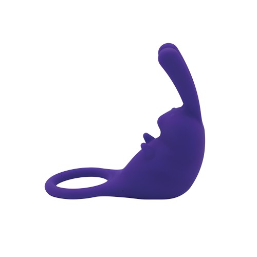 Anillo para el Pene y Vibrador Bullet The Cock Hopper de Natalie - Morado