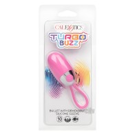 Turbo Buzz Bullet Stimulator with Removable Silicone Sleeve - Pink
