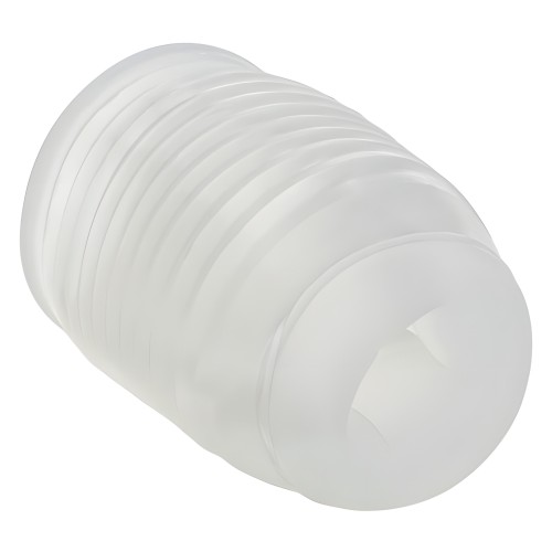 Pop Sock Ribbed Masturbator - Clear