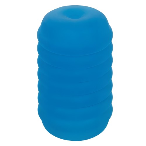 Pop Sock Ribbed Masturbator - Blue