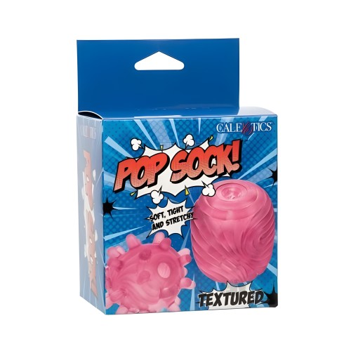 Pop Sock Textured Masturbator - Pink