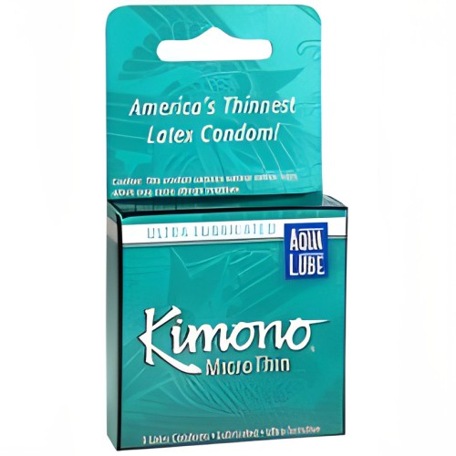Condones Kimono Micro Thin Aqua Lube - Mejora el Placer