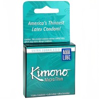 Kimono Micro Thin Aqua Lube Condoms - Enhance Pleasure