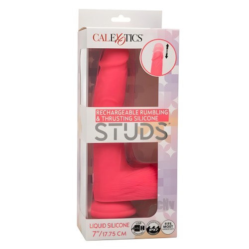 Silicone Studs Rechargeable Rumbling & Thrusting Vibrator