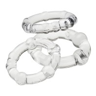 Cockring Combo Beaded - Clear