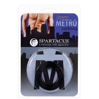Spartacus Elastomer Cock Ring - Metro Black