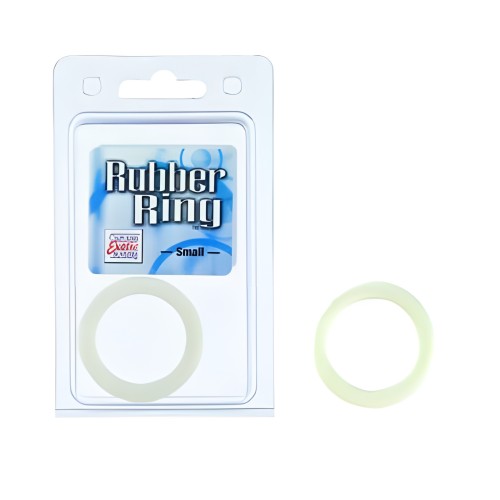 Small Rubber Cock Ring - White