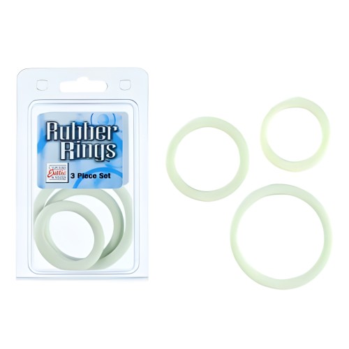 Rubber Cock Ring 3 Piece Set