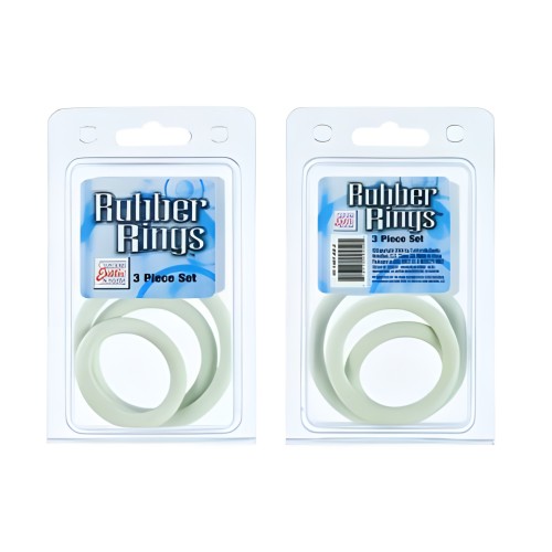 Rubber Cock Ring 3 Piece Set